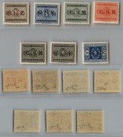 1436 GNR VERONA - 1944 - GNR Verona -Errori Di Colore - Segnatasse (47A/58A + 52Aa) - Serie Completa Con I Due 40 Cent ( - Altri & Non Classificati