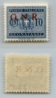 1444 GNR VERONA - 1944 - GNR Verona - 10 Cent (48 - Segnatasse) Con Soprastampa Obliqua (varietà Dd) - Gomma Integra - N - Altri & Non Classificati