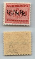 1446 GNR VERONA - 1944 - GNR Verona - 20 Cent (49b - Segnatasse) Con Doppia Soprastampa - Gomma Integra - Oliva (220) - Altri & Non Classificati