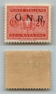 1449 GNR VERONA - 1944 - GNR Verona - 20 Cent (49dd - Segnatasse) Con Soprastampa Obliqua - Gomma Integra - Molto Bello  - Altri & Non Classificati