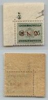 1456 GNR VERONA - 1944 - GNR Verona - 25 Cent (50a - Segnatasse) Angolo Di Foglio Con Numero Di Tavola (256...) + Punto  - Altri & Non Classificati