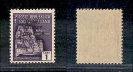 2122 EMISSIONI LOCALI - IMPERIA - 1945 – Imperia – 1 Lira Monumenti Distrutti (8db) – Senza Trattino Tra 24 E 4 – Gomma  - Otros & Sin Clasificación