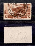 2204 COLONIE - EMISSIONI GENERALI - 1933 – 50 Cent Cinquantenario Eritreo Posta Aerea (A15) – Usato (40) - Otros & Sin Clasificación