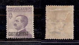 2217 COLONIE - CASTELROSSO - 1922 – 50 Cent Michetti Soprastampato (7) – Nuovo Con Gomma (100) - Altri & Non Classificati