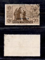 2228 COLONIE - CIRENAICA - 1931 – 20 Cent S. Antonio Soprastampato (86) – Usato (28) - Altri & Non Classificati