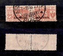 2257 COLONIE - ERITREA - 1917/1924 – 25 Cent Pacchi Postali Soprastampato (12) – Usato (15) - Altri & Non Classificati