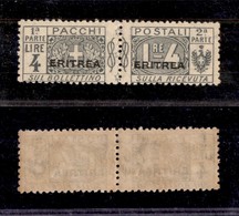2260 COLONIE - ERITREA - 1917/1924 – 4 Lire Pacchi Postali Soprastampato (17) – Gomma Integra (24) - Altri & Non Classificati