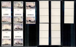 2401 GRAN BRETAGNA - ALDERNEY – 1987 – Ship Wrecks (unif.32/36) – Serie Completa Di 5 Valori In Coppia Verticale Con Int - Altri & Non Classificati