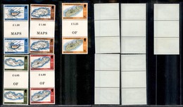 2402 GRAN BRETAGNA - ALDERNEY – 1989 – Carte Geografiche (unif.37/41) – Serie Completa Di 5 Valori In Coppia Verticale C - Altri & Non Classificati