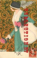 ☺♦♦ MELA KOELER < ART DECO < FEMME Avec Un CHIEN < CARTE  BKWI 621-6 VOYAGEE 1913 - Köhler, Mela