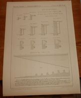 Plan Des Murs De Soutènement Du Chemin De Fer De Lyon à Avignon. 1861 - Obras Públicas