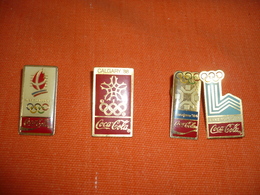 4  Pin's  COCA  COLA . - Coca-Cola