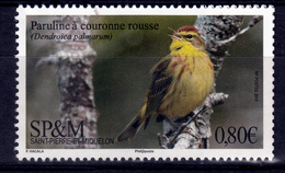 SAINT PIERRE Et MIQUELON- 2018- BIRD- PALM WARBLER- MNH Stamp - Sonstige - Ozeanien