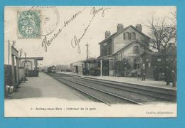 CPA 2 - Chemin De Fer Arrivée Du Train En Gare De AULNAY-SOUS-BOIS 93 - Aulnay Sous Bois