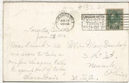 CANADA 1912 TORONTO CANADIAN NATIONAL EXHIBITION - Brieven En Documenten