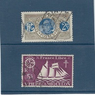 France St Pierre Miquelon  N° 79  O,  N° 307 O,   Val YT :  1,50 € - Usados