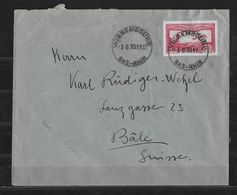1933 POSTE AERIENNE → Brief Von Wissembourg Nach Basel - 1927-1959 Briefe & Dokumente