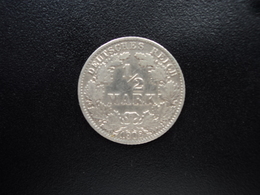 ALLEMAGNE : 1/2 MARK  1908 J  *   KM 17     TTB / TB - 1/2 Mark