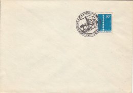 69788- RAILWAY AND OIL WORKERS STRIKES SPECIAL POSTMARK ON COVER, ENDLESS COLUMN STAMP, 1976, ROMANIA - Cartas & Documentos