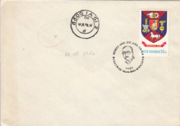 69793- DIMITRIE GUSTI, HISTORIAN, SPECIAL POSTMARK ON COVER, COAT OF ARMS STAMP, 1980, ROMANIA - Briefe U. Dokumente