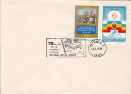 69801- ROMANIAN UNITARY STATE, GREAT UNION, STAMP AND SPECIAL POSTMARK ON COVER, 1988, ROMANIA - Covers & Documents