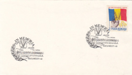 69802- HEROES ANTHEM, 1989 REVOLUTION, STAMP AND SPECIAL POSTMARK ON COVER, 1990, ROMANIA - Covers & Documents