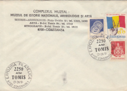 69803- CONSTANTA PHILATELIC EXHIBITION SPECIAL POSTMARK ON COVER, POTTERY, 1989 REVOLUTION STAMPS, 1991, ROMANIA - Brieven En Documenten