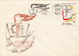 69826- SAVENI PHILATELIC EXHIBITION, CULTURAL DAYS FESTIVAL, SPECIAL COVER, 1987, ROMANIA - Covers & Documents