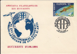 69830- ROMANIAN-AMERICAN SCIENCE AND ART ACADEMY CONGRESS, SPECIAL COVER, 1991, ROMANIA - Lettres & Documents