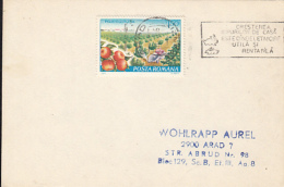 69908- APPLE ORCHARD, TRACTOR, AGRICULTURE, STAMP ON CARDBOARD, RABBITS BREEDING SPECIAL POSTMARK, 1983, ROMANIA - Agriculture