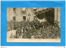 SM Edouard VII à Paris 1903 -à La Gare Du Bois De Boulogne-gros Plan Animé -édition M&B - Empfänge