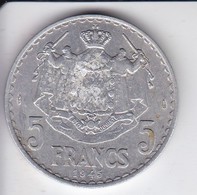 MONEDA DE MONACO DE 5 FRANCS DEL AÑO 1945 (COIN) LOUIS II - 1922-1949 Louis II