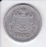 MONEDA DE MONACO DE 2 FRANCS DEL AÑO 1944 (COIN) LOUIS II - 1922-1949 Louis II.