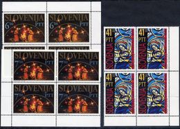 SLOVENIA 1992 Christmas Blocks Of 4 MNH / **.  Michel 32-33, 35 - Slovenia