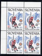 SLOVENIA 1992 Mountain Rescue Service Block Of 4 MNH / **.  Michel 24 - Slovénie