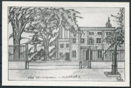 The Island Hall, Alderney, Sonya Dean (Designer) SIGNED Postcard - Alderney