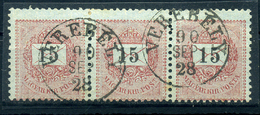 92378 VEREBÉLY 3*15kr Szép Bélyegzés  /  VEREBÉLY 3*15kr Nice Pmk - Gebraucht