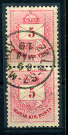 92379 ZALASZENTMIHÁLY 5kr Pár Szép Bélyegzés  /  ZALASZENTMIHÁLY 5kr Pair Nice Pmk - Gebruikt