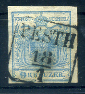 92368 PEST 9kr I. Típus) Szép Bélyegzés  /  PEST 9kr Type I. Nice Pmk - Oblitérés