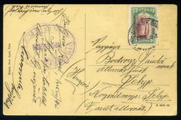 92075 1925. Képeslap Bulgáriából, Visegrád Hajó Bélyegzéssel Selypre Küldve - Lettres & Documents