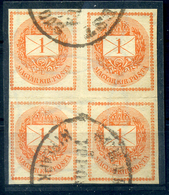 92401 Hírlapbélyeg Négyes Tömb  /  Newspaper Wrapper Block Of 4 - Used Stamps