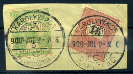 92407 KÁROLYVÁROS Krajcár-turul Vegyes Bérmentesítés, Szép Bélyegzés  /  KÁROLYVÁROS Kr-turul Mix. Frank. Nice Pmk - Used Stamps