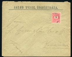 91076 ÜRMÉNYHÁZA / Jermenovci 1896.Céges Levél Temesvárra Küldve, Jakob Weisz - Oblitérés