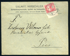 91075 ALSODOMBORU /  Donja Dubrava  1916. Céges Levél Pécsre Küldve , Ujlaky, Hirschler - Used Stamps