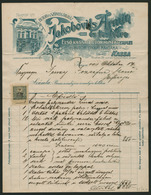 91567 Jakobovits Ármin, Bútorgyár  Fejléces Céges Számla, 1911. Kassa  /  Ármin Jakobovits, Furniture Factory Letterhead - Publicités