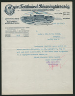 91565 Győri Textilművek Rt., Fejléces Céges Levél, 1927. Budapest  /  Textile Works Of Győr JSC Letterhead Corp. Letter - Publicités