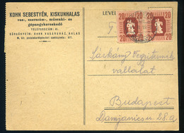 91024 KISKUNHALAS 1947. Céges Levelezőlap , Kohn Sebestyén - Oblitérés