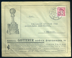 91035 KASSA 1936. Céges Levél,Samuel Gotterer, Ungvárra Küldve - Storia Postale