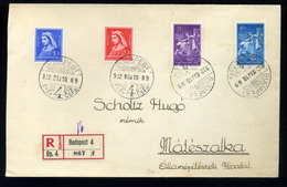 92718 BUDAPEST 1932. Szent Erzsébet Sor Ajánlott Levélen Mátészalkára Küldve - Storia Postale