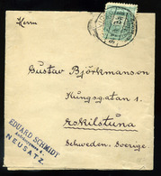 92684 ÚJVIDÉK 1894. Címszalag 3kr-ral Svédországba Küldve - Gebraucht